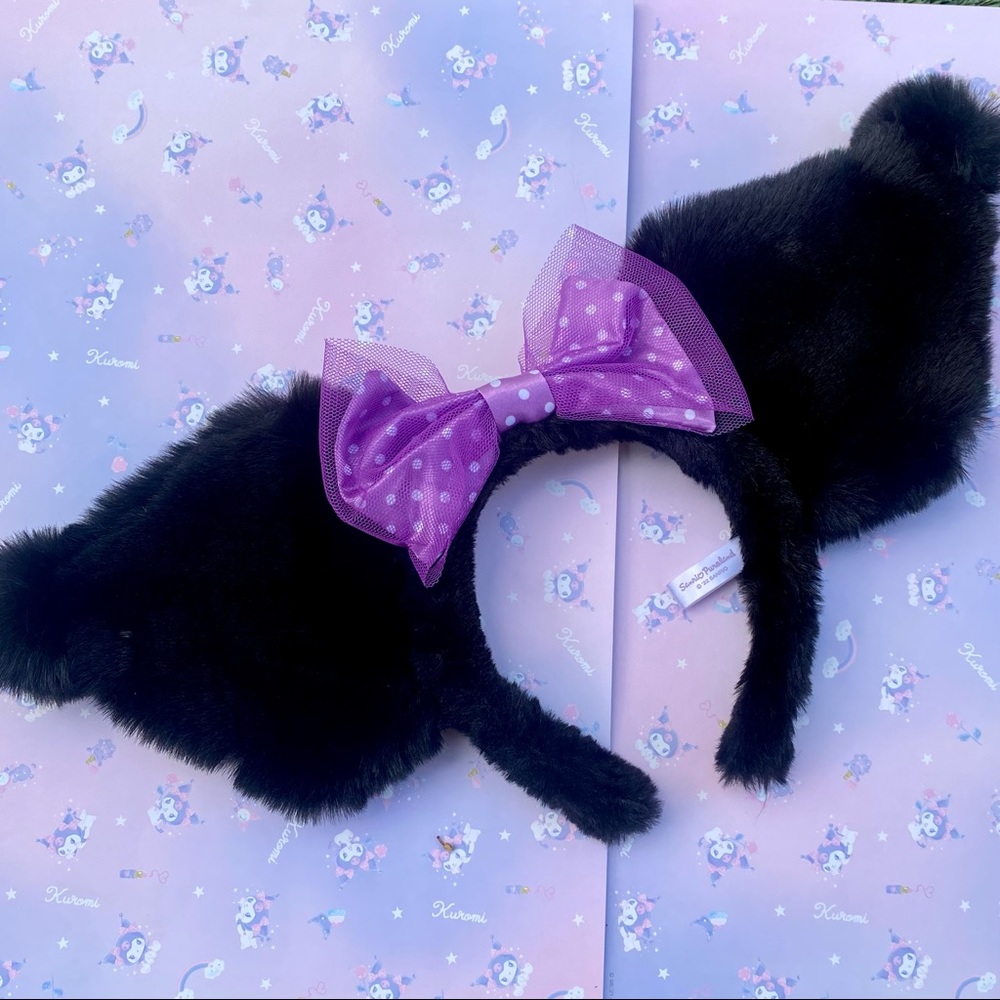 Sanrio Puroland Fluffy Purple Kuromi Ears Japan